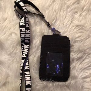 VS Pink wallet lanyard
